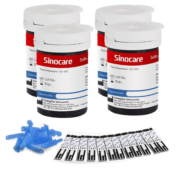 HARPIMER Blutzuckermessgerät, 100 Stück + 100 Blutzuckermessgeräte für Safe AQ