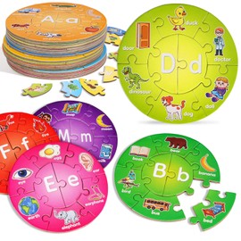 PraxiKidy Alphabet Puzzle, ABC Alphabet Learning Toys for Kids Ages 3-5, Pre-k Lowercase Uppercase Letter Game for Toddlers, Kindergarten Classroom Must Haves Educational Preschool Learning Activities