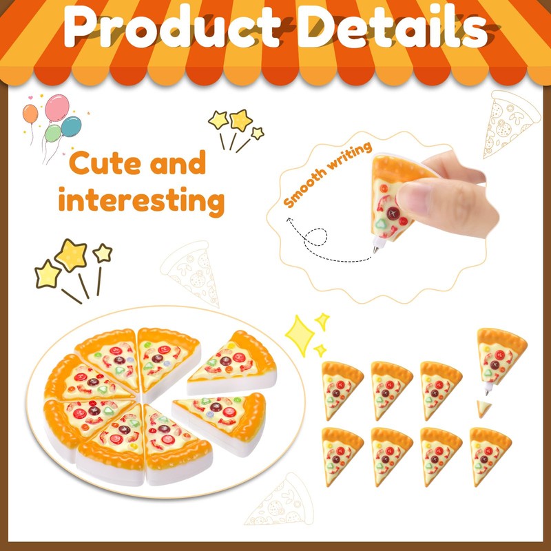 Saypacck 30 Pack Pizza Party Favors Bulk Mini Pizza Pens