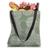 Abstract Hand Drawn Geometric Shapes Modern Color Sage Green Tote