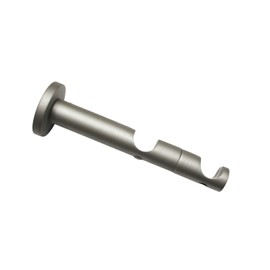 Gardinia Combination support 2 barrel open for diameter 19 mm silver 9/6 cm, Metal, 9/6 cm