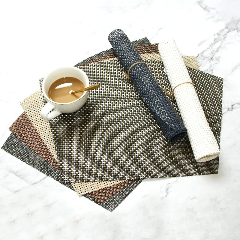 Round Table Placemats Set of 4 Wedge Placemats Heat Resistant