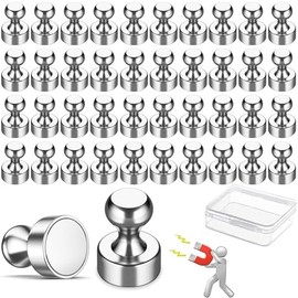 45 Pcs Chinchetas Magnéticas, Imanes para Refrigerador Reutilizable,antioxidantes, antiarañazos, duraderas, Imanes para Pizarrón Blanco para Oficina, Refrigerador, Pizarra en Blanco y Negro