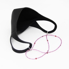 Colorful Beaded Mask Strap (8 Colors) 9 Black 2ea