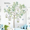 Condessacity Wall Sticker Tree Summer Green Birdcage Stylish Apple Tree