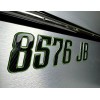 3D Lettering Boat Registration Stickers - Domed Carbon Fiber Numbers