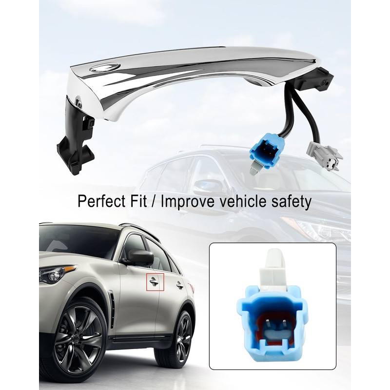 Chrome Exterior Door Handle Fit for Infiniti EX35 EX37 FX35