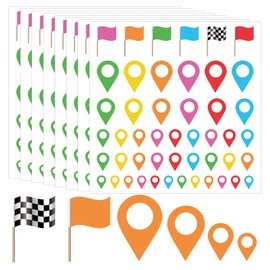 5 Set Map Location Stickers Indicator Labels Map Pointer Camping Adventure Site Markers Stickers Travel Destination Markers Handmade Project (Address Label)