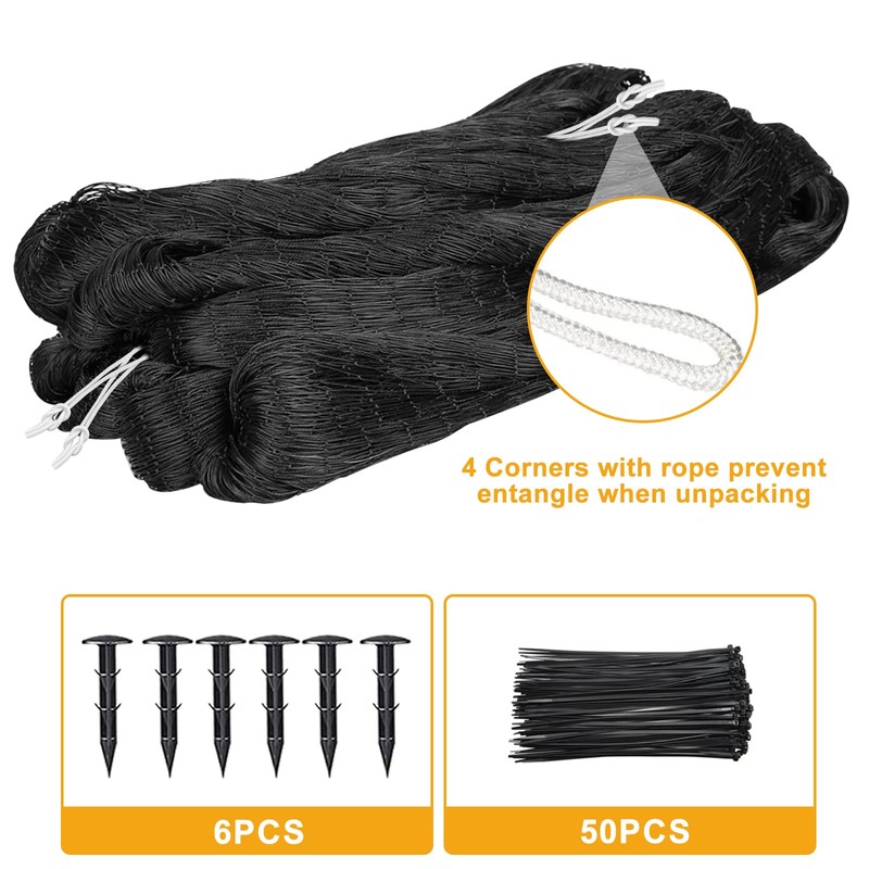 BSTPCOO Chicken Netting 25'x25' with 1" Mesh Nylon Bird Netting
