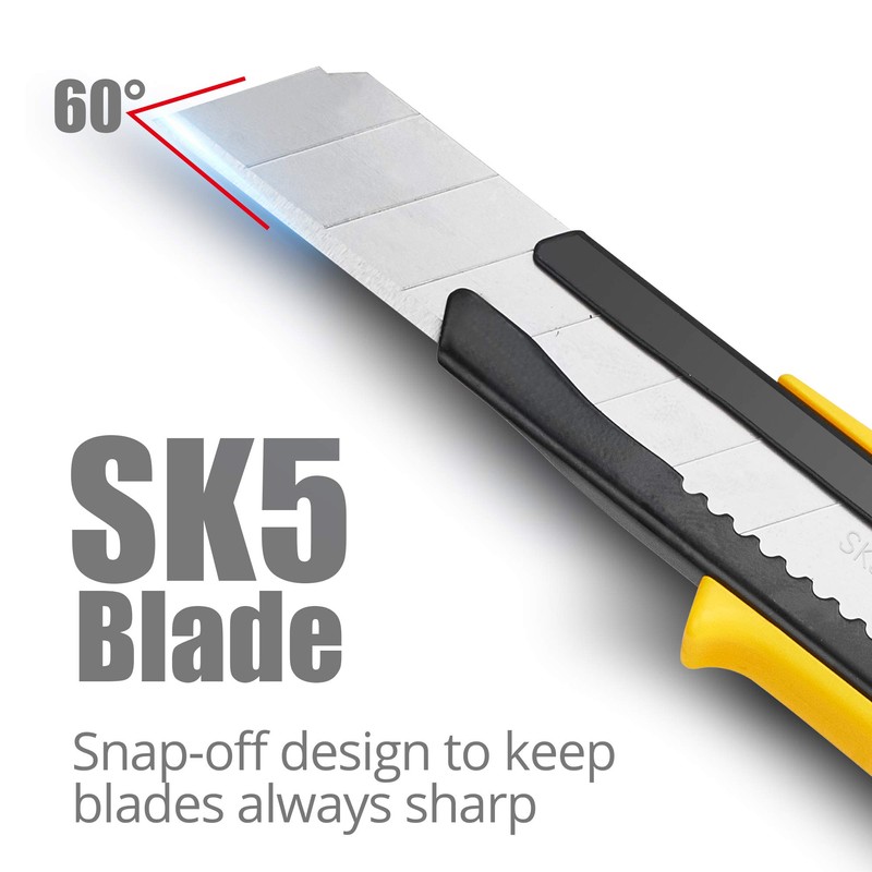 DOWELL Box Cutter Utility Knife Retractable Snap Off Blades Hobby