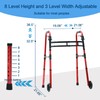 Loyoda Folding Walkers for Seniors Lightweight Walker with 5'' Front