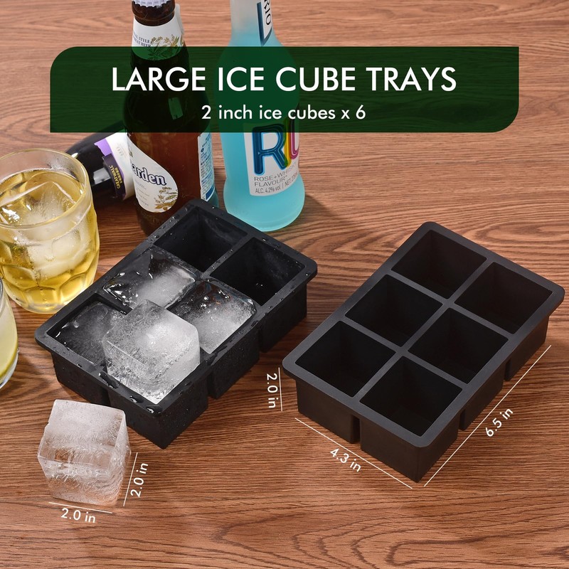 Silicone Ice Cube Tray Mold - Large Square Ice Cube