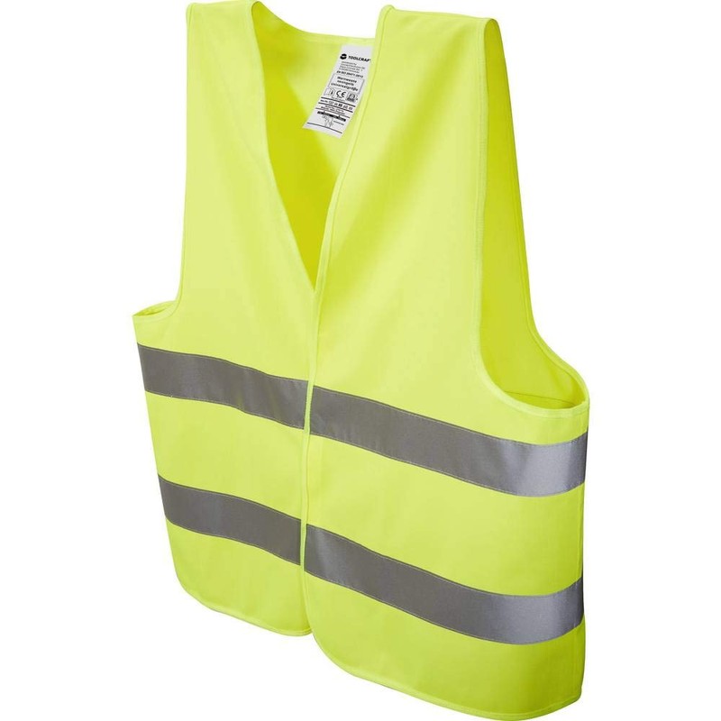 TOOLCRAFT TO-6542478 Hi-Vis Vest Neon Yellow Universal Size EN ISO