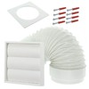 SPARES2GO Exterior Wall Venting Kit for Hotpoint Tumble Dryers (White,