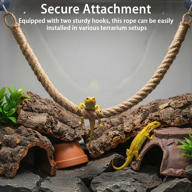 Tniytru Reptile Accessories, Climbing Vines for Reptiles with Hooks and