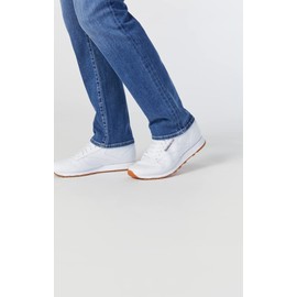 Mavi Zach - Jeans de pierna recta de tiro regular para hombre, Mid Indigo Brushed Williamsburg, 42W x 32L