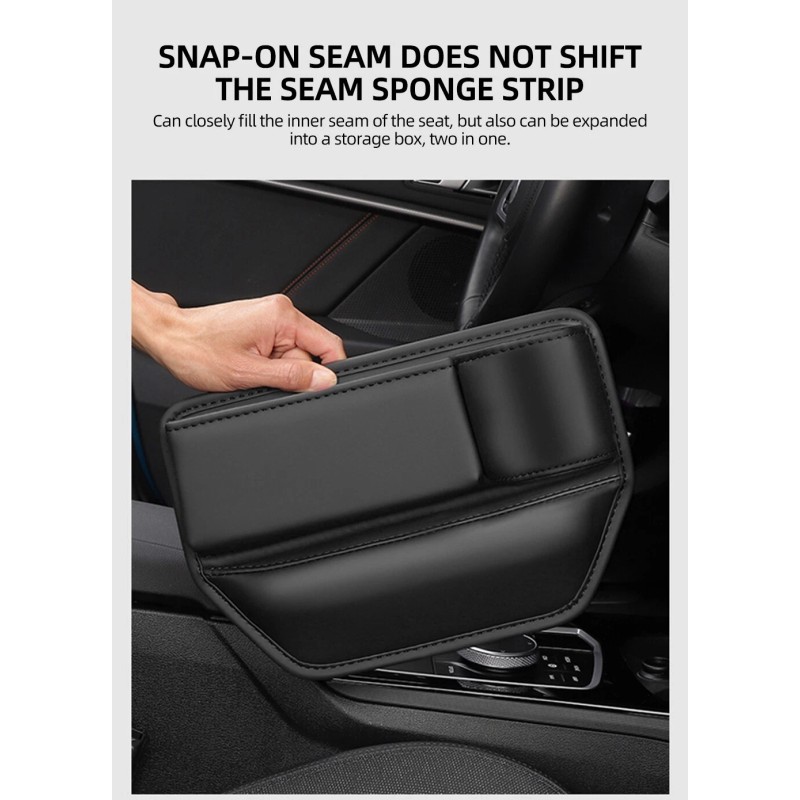 Car Seat Gap Storage Bag Crevice Box PU Leather Console