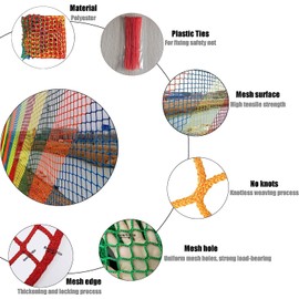 KACQIYT Safety Net Cat Net Protective Net Stairs Balcony Window Safety Protection for Cats Children Loft Bed Fall Protection Amusement Park Decoration Protective Net Colourful Multipurpose Safety Net