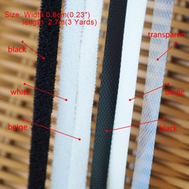 Youmeizer 3 Yards Extremely Thin and Soft Strong Doll Clothes Hook and Loop Fasteners Sewing Type Back Without Adhesive Doll Clothing Accessories DIY Handmade Materials (Beige, 0.23"/6mm)