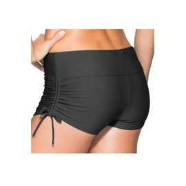 Micosuza Women's Black Shorts for Swimming Diving Beach Sunbathe