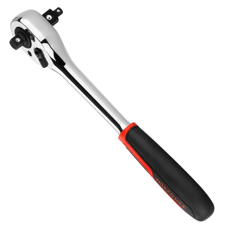 MAXPOWER 3-in-1 Ratchet Handle, Multifunctional Ratchet Wrench with 1/4", 3/8"