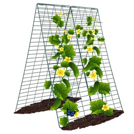 Metal Cucumber Trellis Foldable,Garden Trellis for Climbing Outdoor Plants,Tomato Plant Support,Green Bean Trellis,Vegetable Trellis,Zucchini Trellis,Plant Holders for Outside (1)