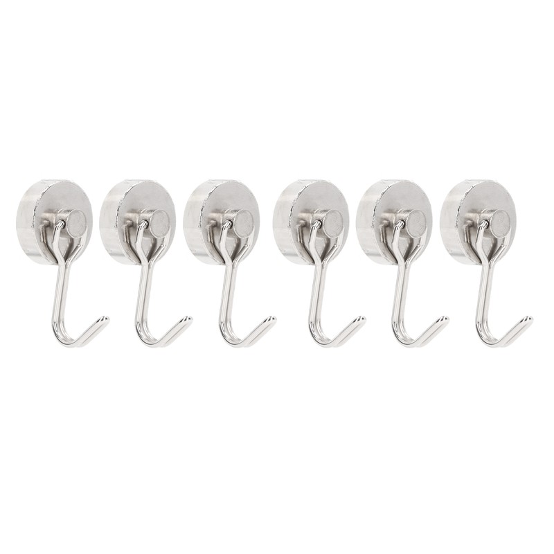 6Pcs Swing Magnetic Hook Set No Drilling Need Decorative Beautiful