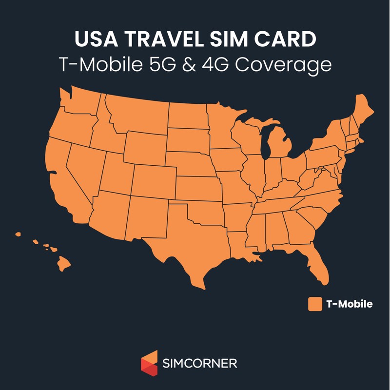 USA Travel SIM Card (5G/4G Data,16 Days) - 3-in-1 Data