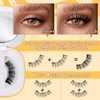 QUEWEL Magnetic Eyelashes, 1 Pair of Fine Magnetic Eyelashes, Reusable