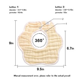 DOSMINE Baby Bibs Baby Drooling Bibs Muslin Bibs 100% Cotton Bibs for Unisex Boys Girls Baby Drool Bibs for Teething and Drooling