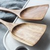 FJNATINH Large Wooden Wok Spatula, 13 Inch Natural Teak Long