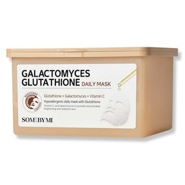SOME BY MI Galactomyces Glutathione Daily Mask - 30 Sheets, 11.8Oz - Vitamin C Vegan Face Sheet Mask for Skin Brightening Routine - Skin Moisturizing