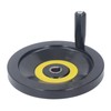 Revolving Handle Hand Wheel 18x200mm Backside Corrugated Hand Crank Handwheel