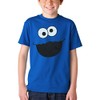 Animation Shops Cookie Monster Face Youth Kids T-Shirt (Youth X-Large[18/20])