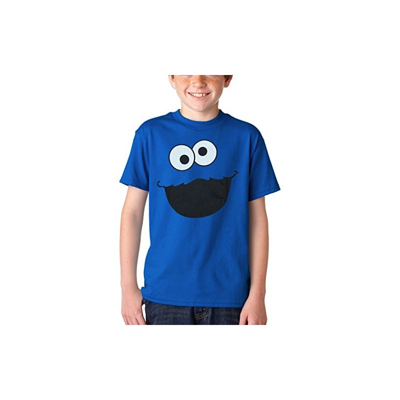 Animation Shops Cookie Monster Face Youth Kids T-Shirt (Youth X-Large[18/20])