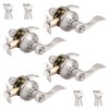 Probrico (4 Pack Wave Style Keyed Alike Entry Levers, Keyed