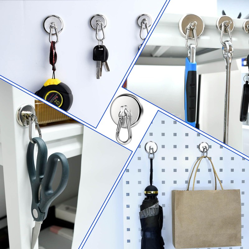 DGDUBRB Pack of 4 Magnetic Hooks, Extra Strong, 35 kg