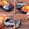 BKBKAAK 4 Pcs Art Lipstick Sleeves Holder Keychain, Elastic Fabric