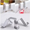 FOCCTS 6PCS Over Door Hooks 45MM Stainless Steel Reversible Hooks