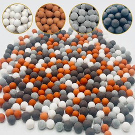 AHSNYLC 200g Shower Head Beads Refills - Mineral Shower -Head Replacement,Ionic Beads Filter for Filtered (Orange, Gray, White, Black)