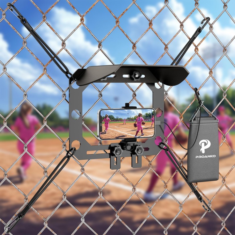 Proanko Phone Fence Mount with Shade for iPhone, GoPro and