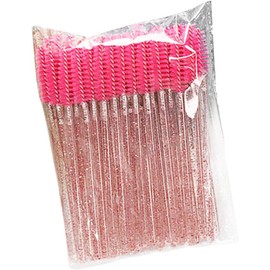 50 cepillos desechables para pestañas, cepillo de cejas, varitas de rímel, aplicador de cejas, herramientas de extensión de pestañas, color aleatorio