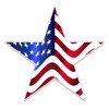 GT Graphics American Flag Star - Vinyl Sticker Waterproof Decal