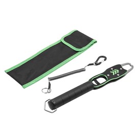 FONGKNOX Portable Aviation Aluminium Alloy Fish Lip Gripper Grabber Grip Tool Fish Holder with Weight Scale Anti-Slip Handle with Carabiner & Retractable Spring Cord & Bag Easy Carry Metal Green