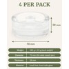 Elementi Glass Fermentation Weight Set of 4 - Easy Grip