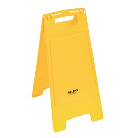 Allpax STOPPO Warning Stand Neutral Polypropylene in Orange/Yellow – Foldable – 30 x 62 cm – Stand, Safety Sign, Warning Sign, Hazard Warning Sign
