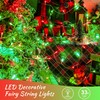 oopswow Red and Green String Lights, 33ft 100 LED Christmas