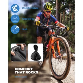ROCKBROS Bike Seat Cover Gel Padded Bike Seat Cushion for Men Women Waterproof Seat Covers for Road Mountain Bikes