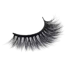 Alluring 3D Mink Lashes Reusable Strip, 100% Siberian Mink Fur False Eyelashes, Hand-made Cruelty Free Cat-Eye Style J42
