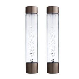 TWENTY39 qarbo CLASSIC 1L Water Bottles for Sparkling Water Maker and Fruit Infuser - Set of 2 (Dark Bronze)